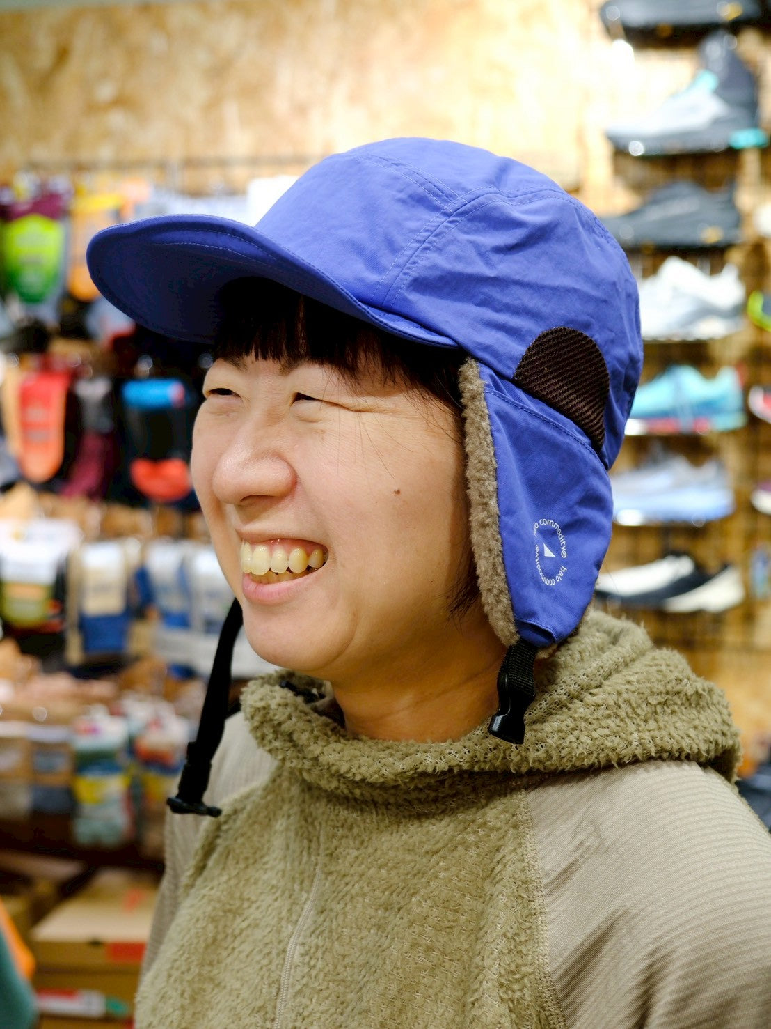 ウールファー耳あて付きキャップ Sサイズ Hares Fur Cap（耳当て付きキャップ）【halo commodity】 – SANKAKU STAND