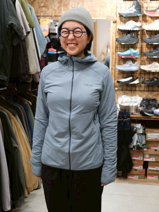 Evolute Hoody W's（断熱・通気・ストレッチ・吸汗速乾・軽量）【Rab】