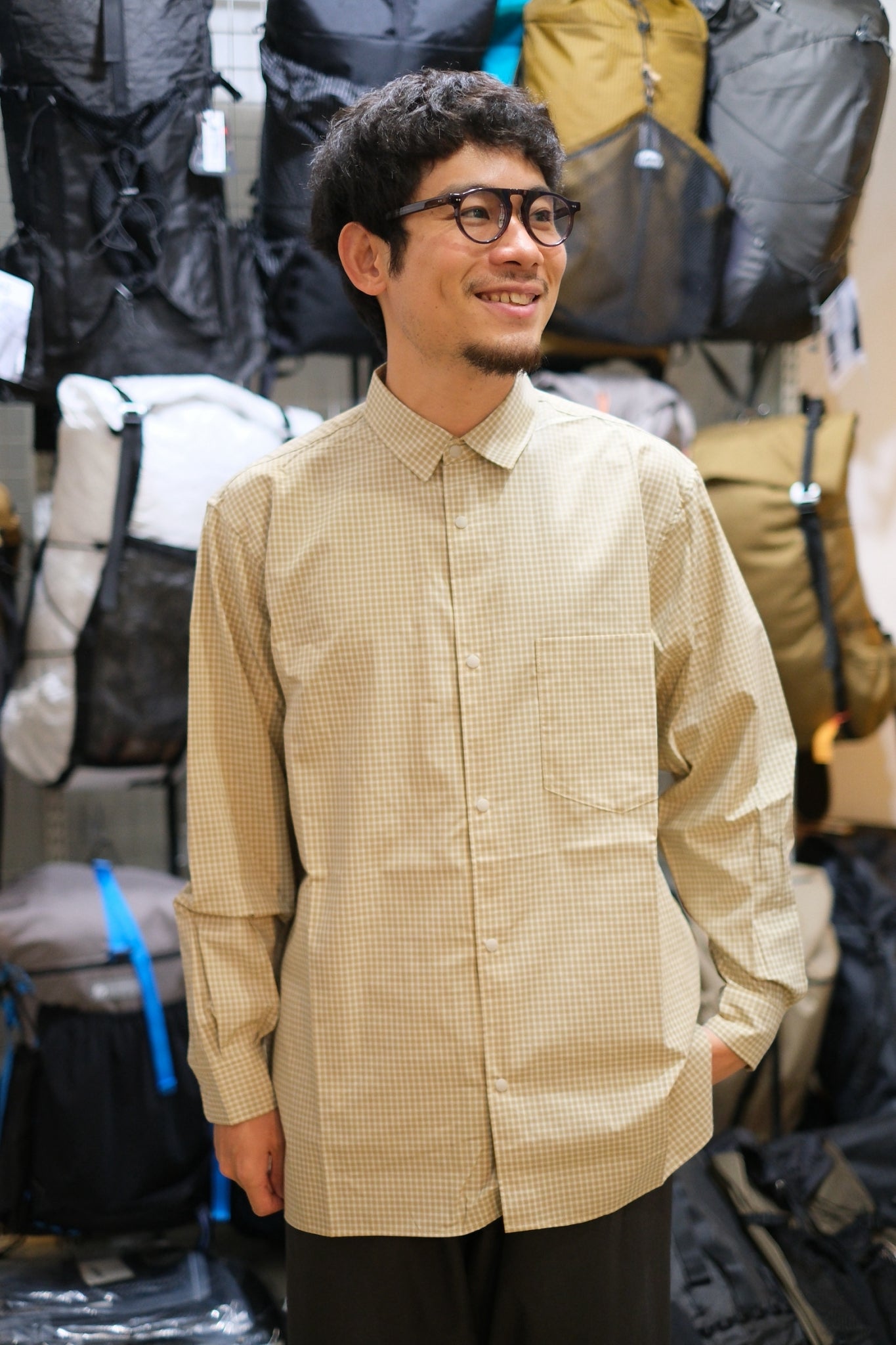PR CHECK SHIRT 2 MSH-7C-2【迷迭香】
