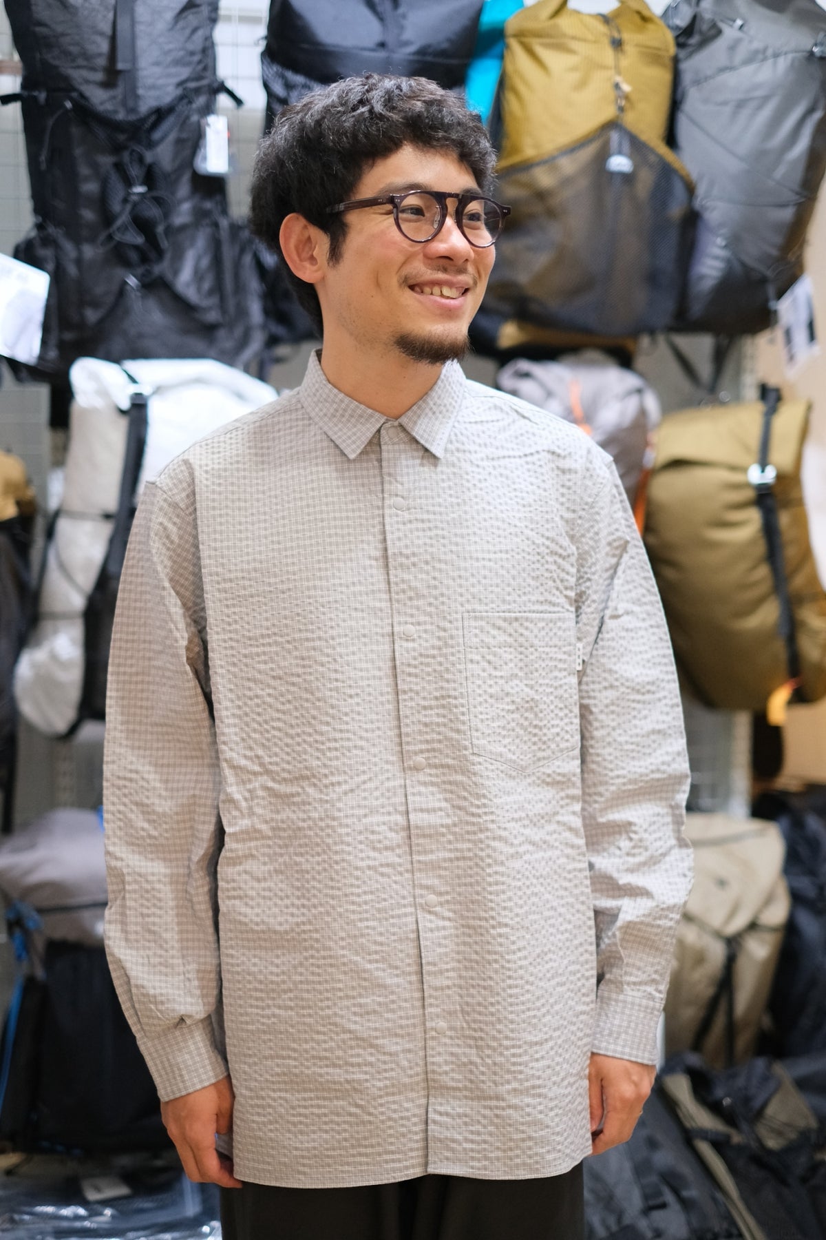 PR CHECK SHIRT 1 MSH-7C-1【迷迭香】
