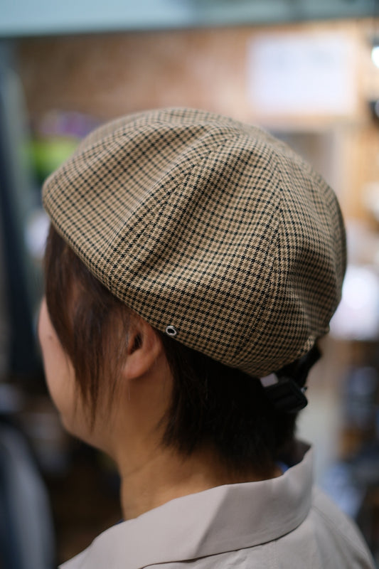Ready To Beret h263-390（千鳥格子柄のベレー帽）【halo commodity】