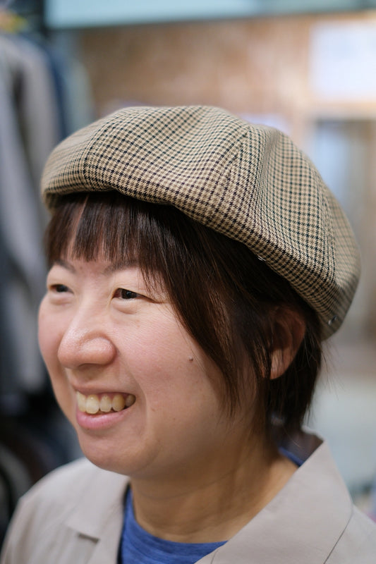 Ready To Beret h263-390（千鳥格子柄のベレー帽）【halo commodity】