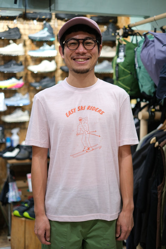 SRI.RAMANA.RITA.YOGUE×[sn] Printed S/Sleeve T-Shirt（メリノウール50％・ポリエステル50％/薄手）【[sn]】