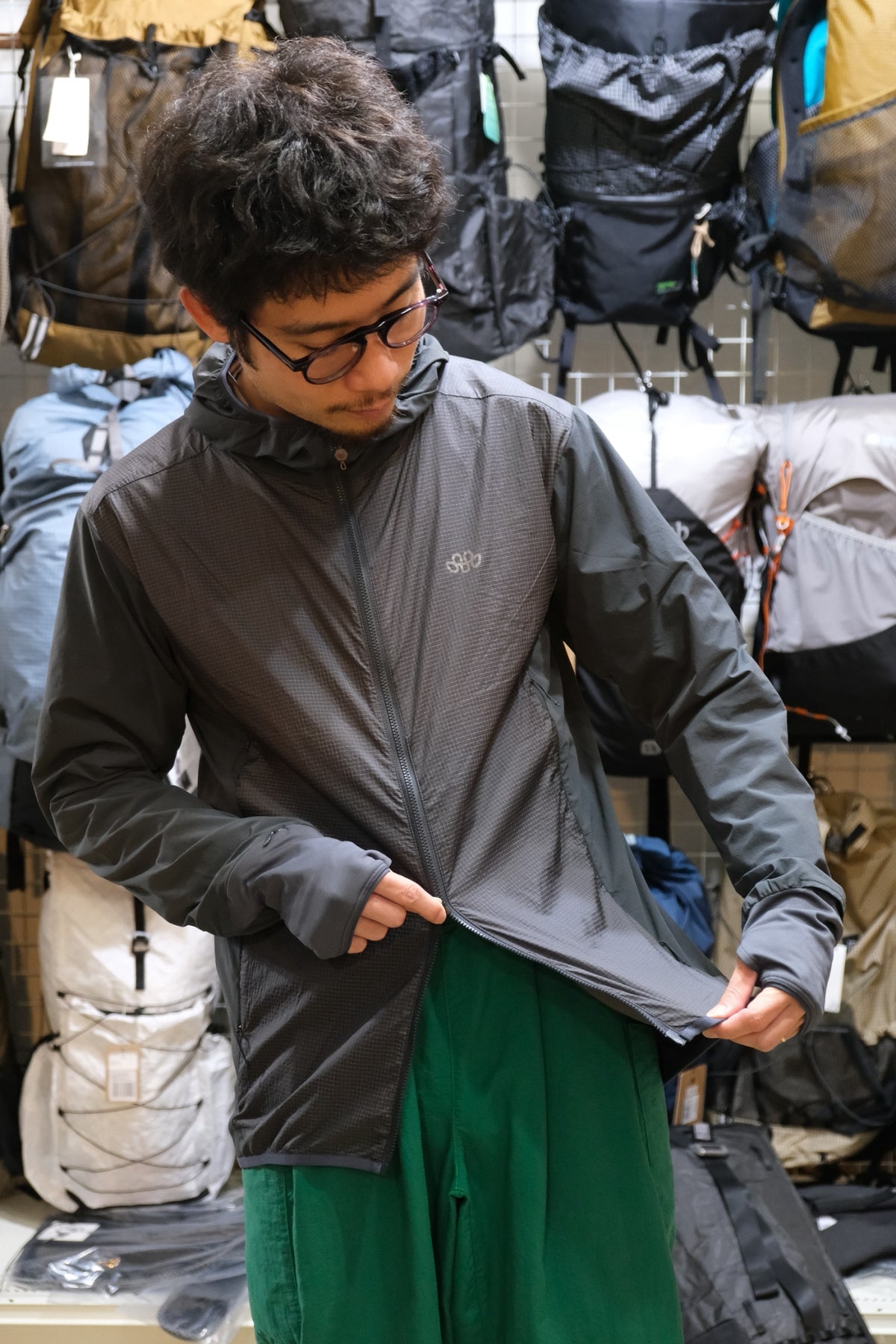 HPPE Wind Hoody（ウォッチウインドウ付き/手首に小銭や鍵が入るポケット）【Teton Bros.】