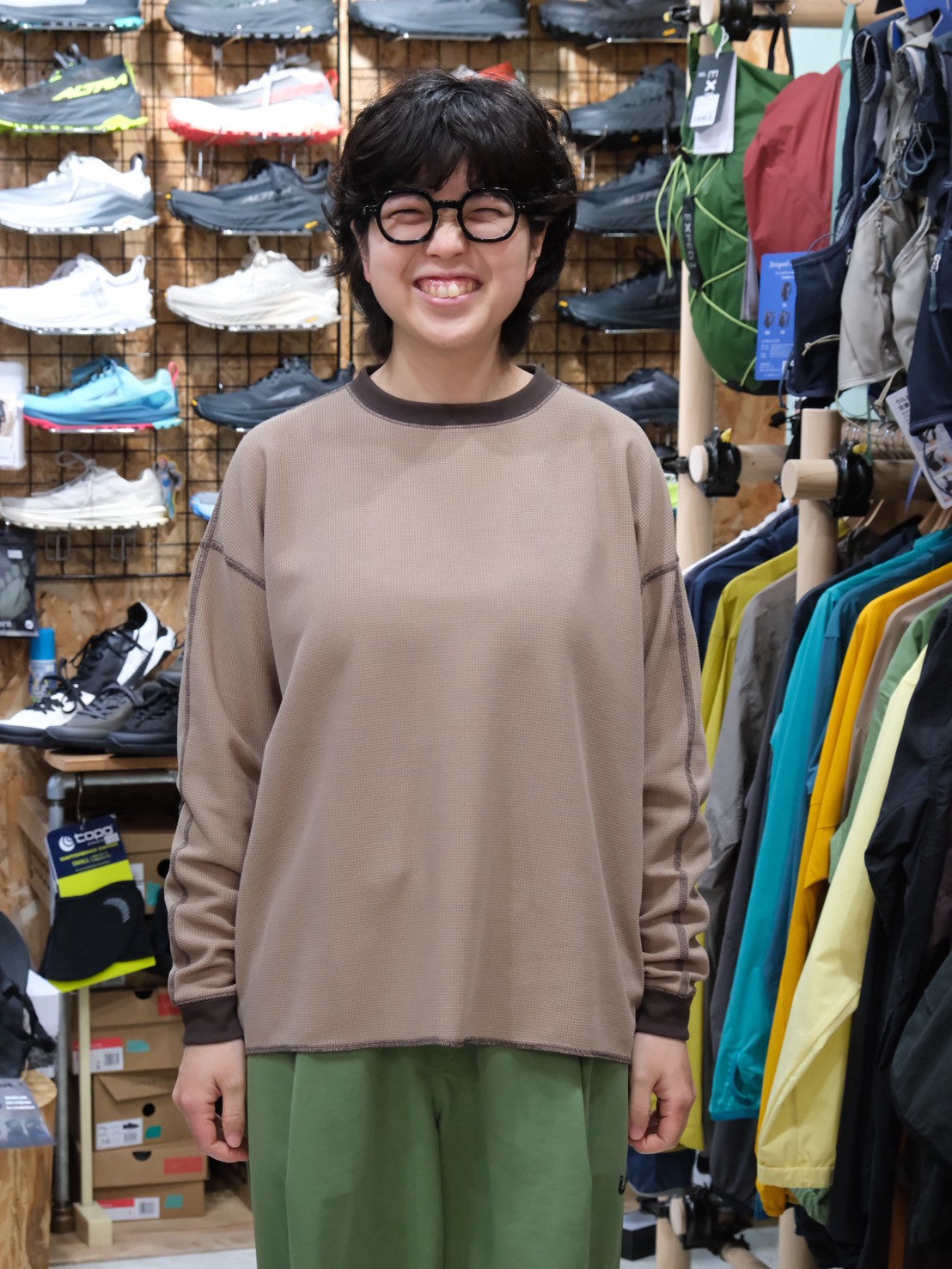 Waffle Smoothie Long T【SANKAKU STAND × AXESQUIN】