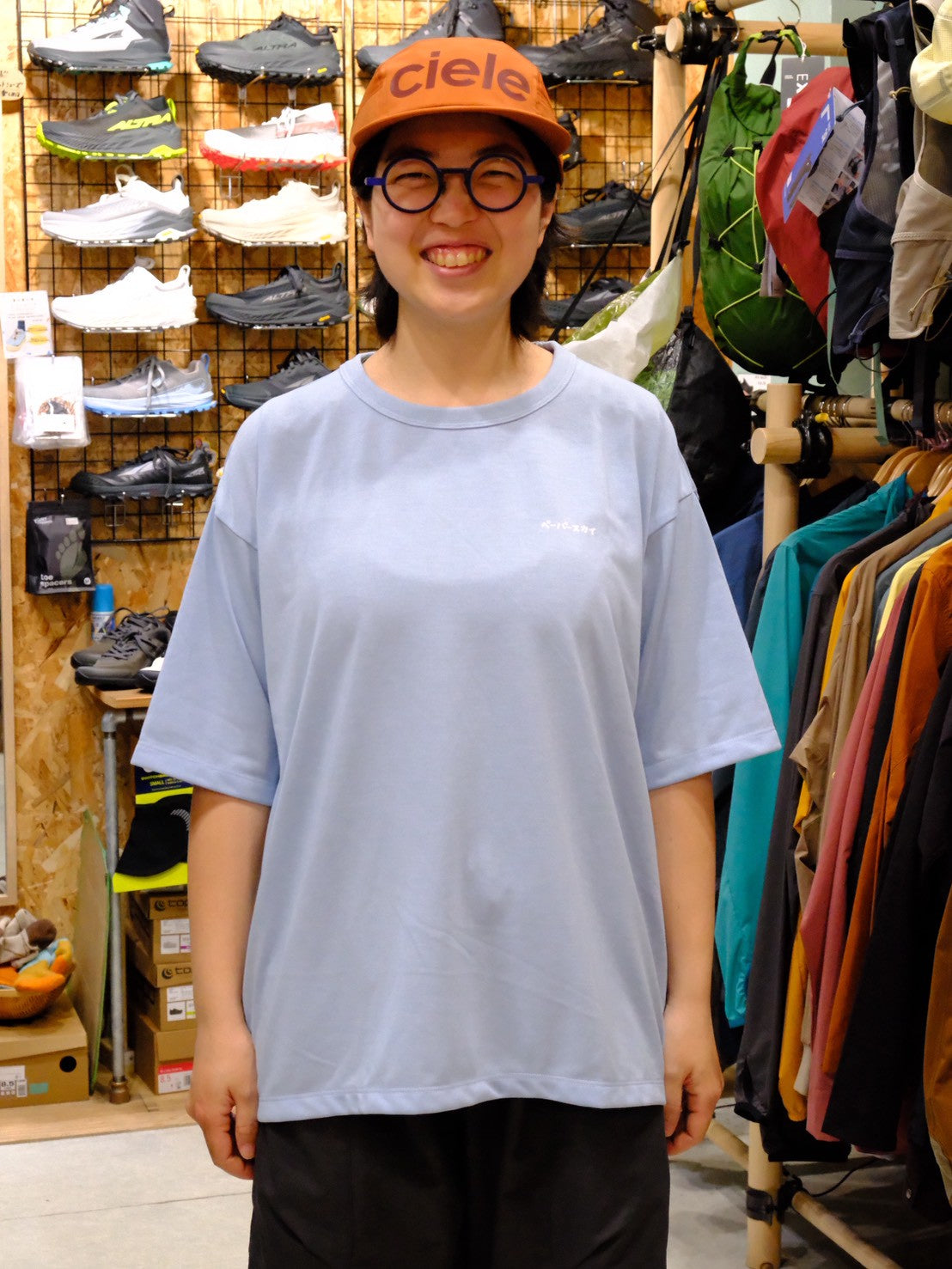 LUCAMON ON THE ROAD T-SHIRT（ワイドシルエット/二の腕が隠れる袖丈/吸水速乾）【PAPERSKY】