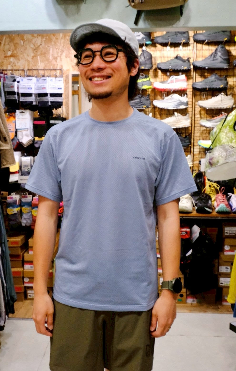 ADJUST S/S SHIRTS（化繊×天然繊維／超速乾Tシャツ）【STATIC】
