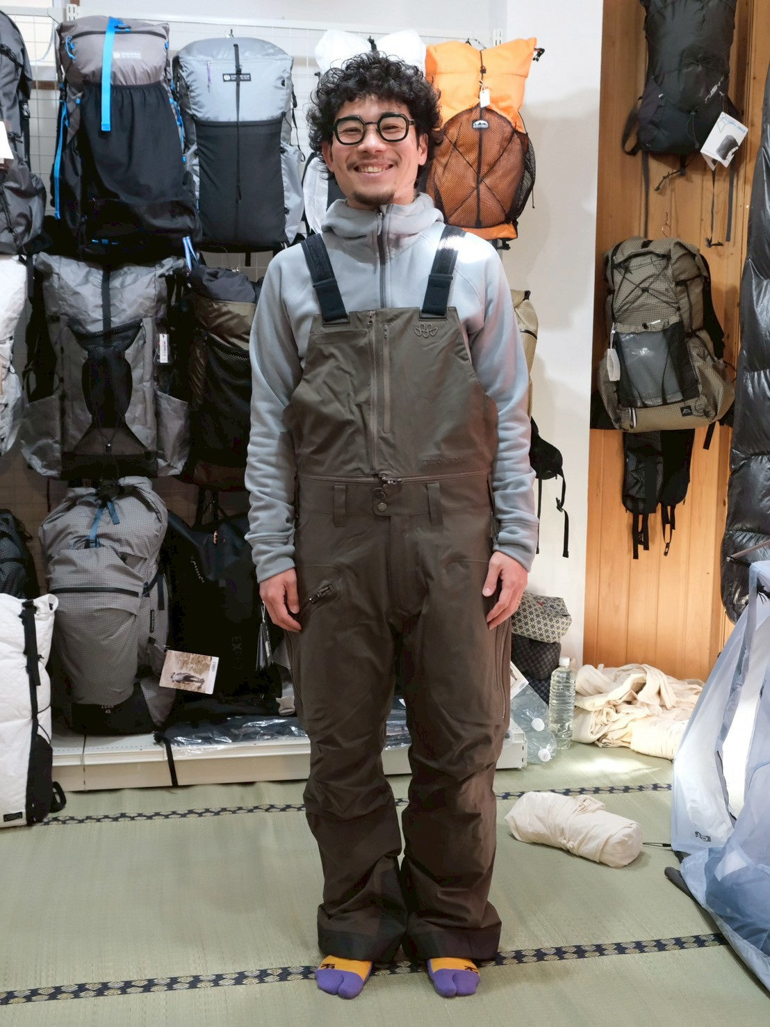 Teton Bros. TBパンツ ブロンズ ビブパンツ レディースM 美品 TB Pant M's《25FW》（ハードシェルパンツ/取り外し可能なビブタイプ