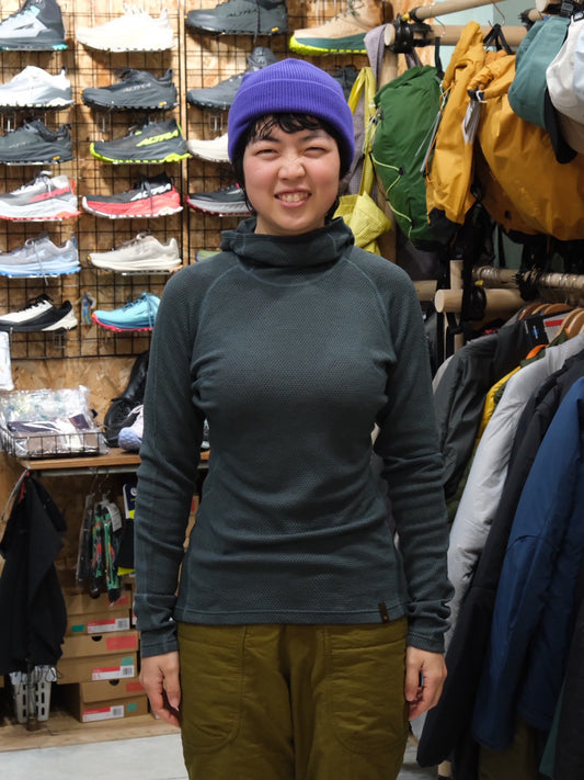 WS MOB Wool Hoody（厳冬期の汗冷えを防ぐウール混のベースレイヤー）【Teton Bros.】