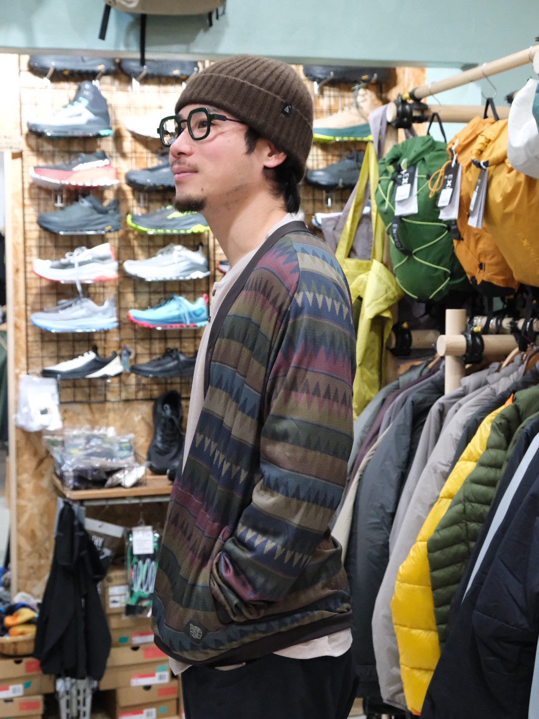 NFC Octaプリントカーディガン NF1218（総柄プリントのオクタカーディガン）【narifuri】