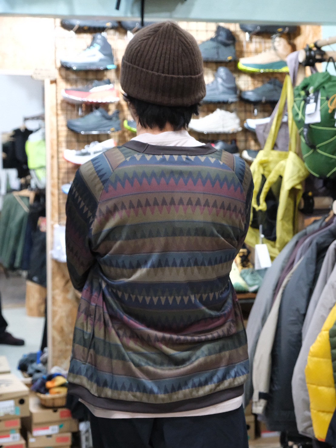 NFC Octaプリントカーディガン NF1218（総柄プリントのオクタカーディガン）【narifuri】