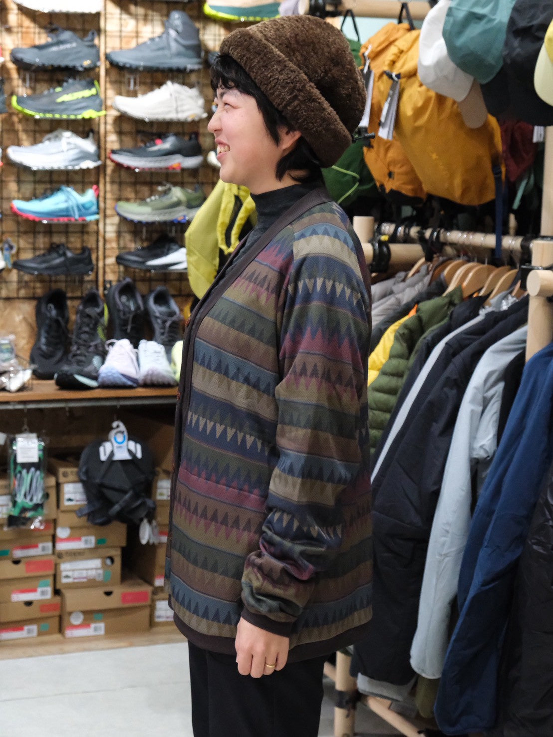 NFC Octaプリントカーディガン NF1218（総柄プリントのオクタカーディガン）【narifuri】