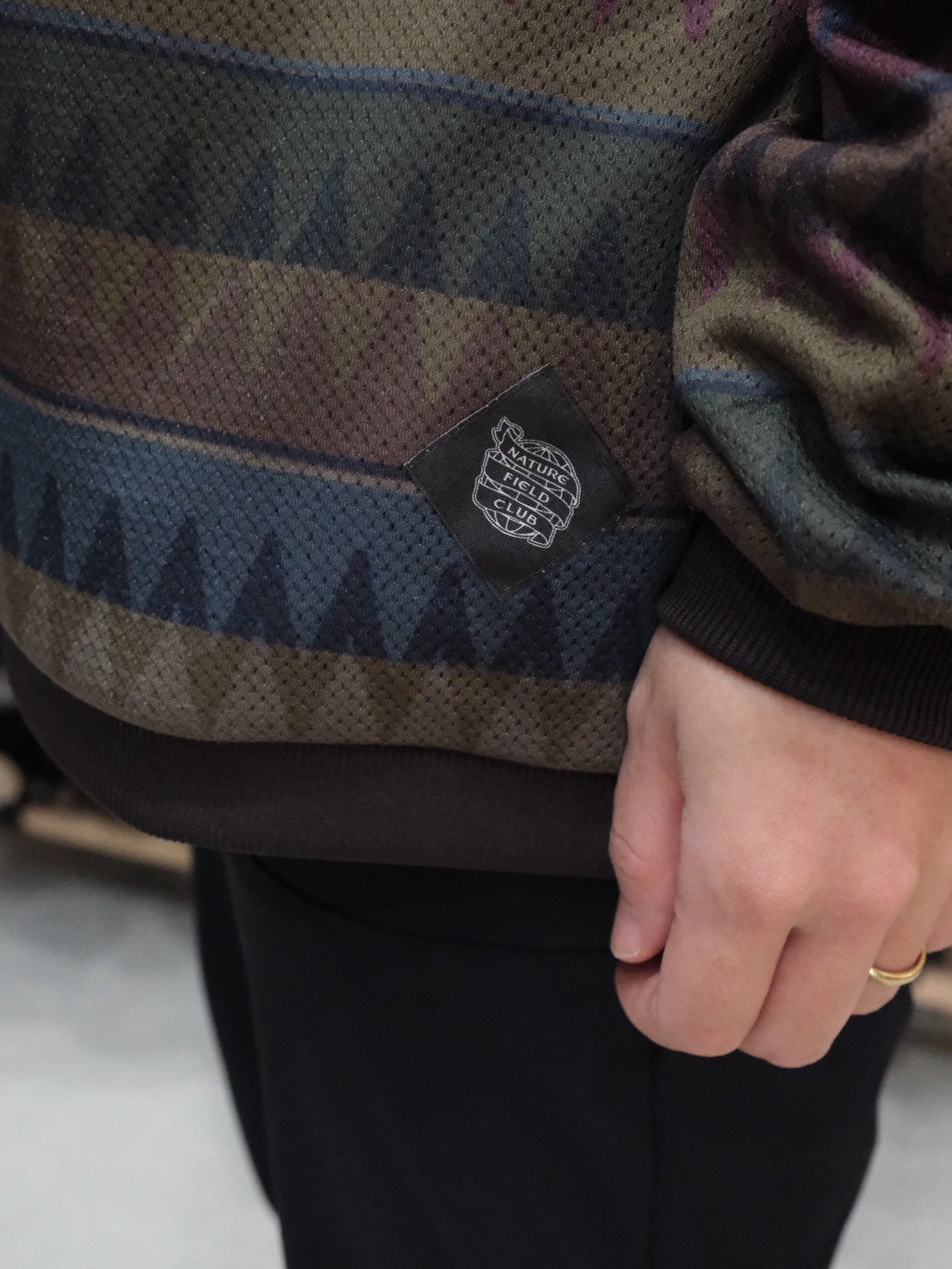 NFC Octaプリントカーディガン NF1218（総柄プリントのオクタカーディガン）【narifuri】