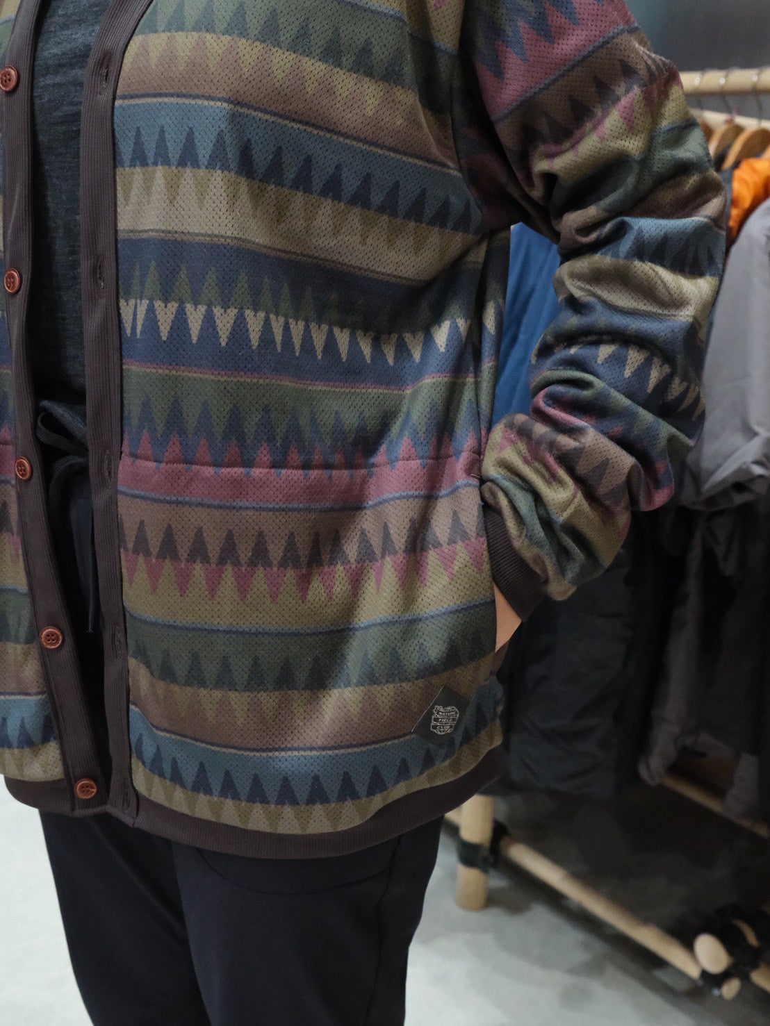 NFC Octaプリントカーディガン NF1218（総柄プリントのオクタカーディガン）【narifuri】