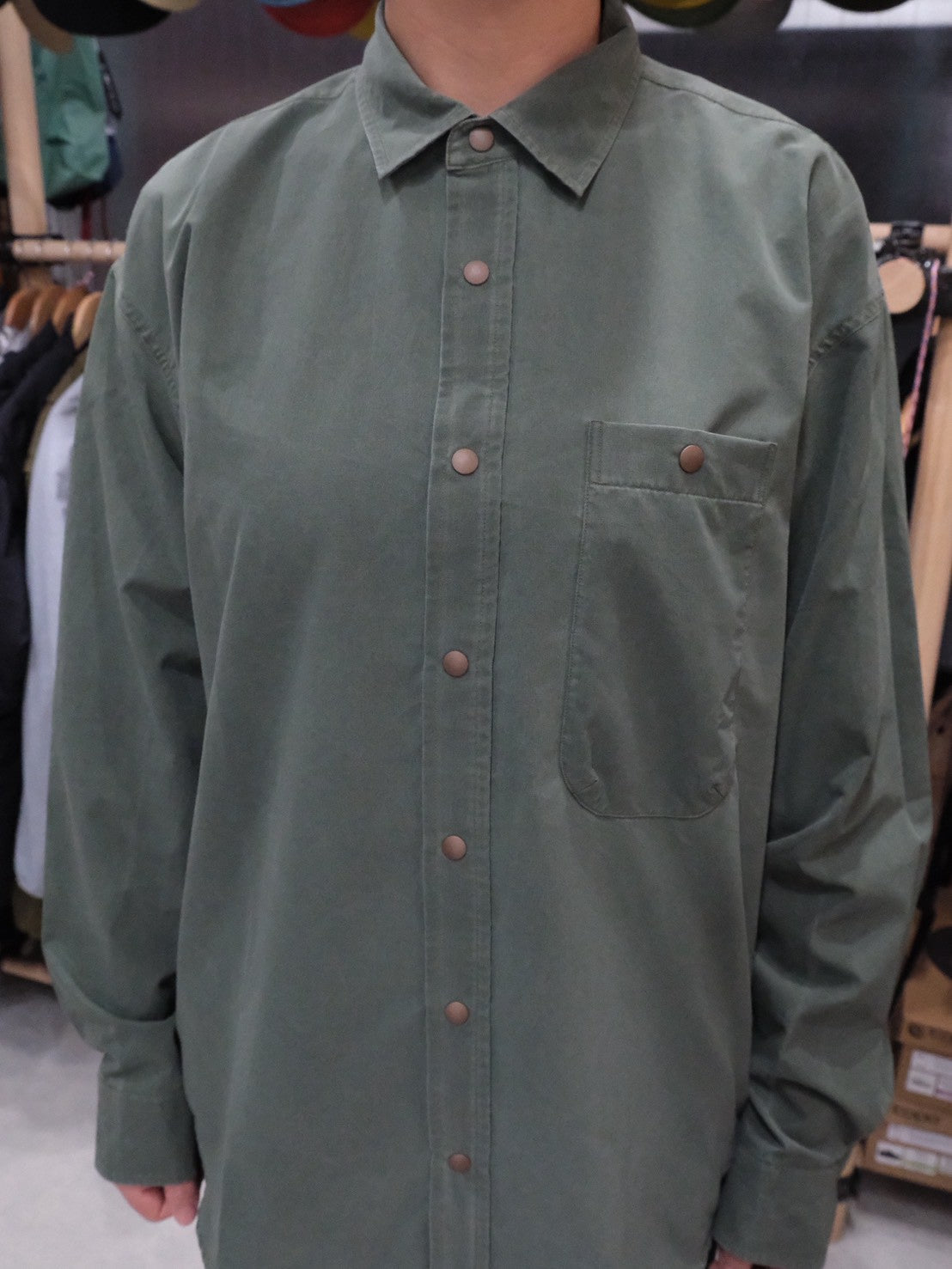 NFC ピグメントメッシュシャツ NF4059（通気性◎／ヴィンテージ感のある風合いのシャツ）【narifuri】