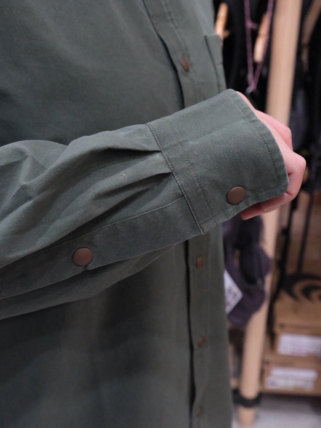 NFC ピグメントメッシュシャツ NF4059（通気性◎／ヴィンテージ感のある風合いのシャツ）【narifuri】