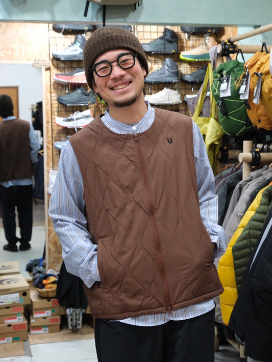 Sato Quilted Vest（オクタの防風シェル付きベスト）【TANNUKI】