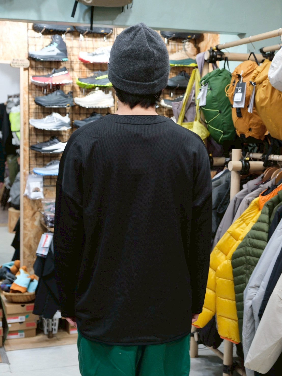 カルフワセーター（オクタの長袖ヘンリーネック）【AXESQUIN 凌】