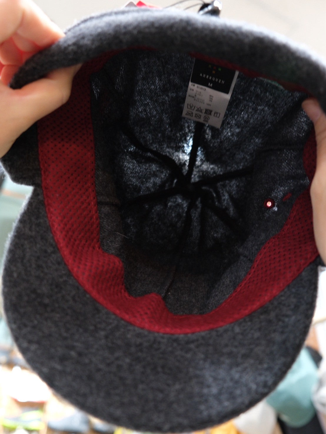 ウールトンガリキャップ（耳当て付きのウール帽）【AXESQUIN】