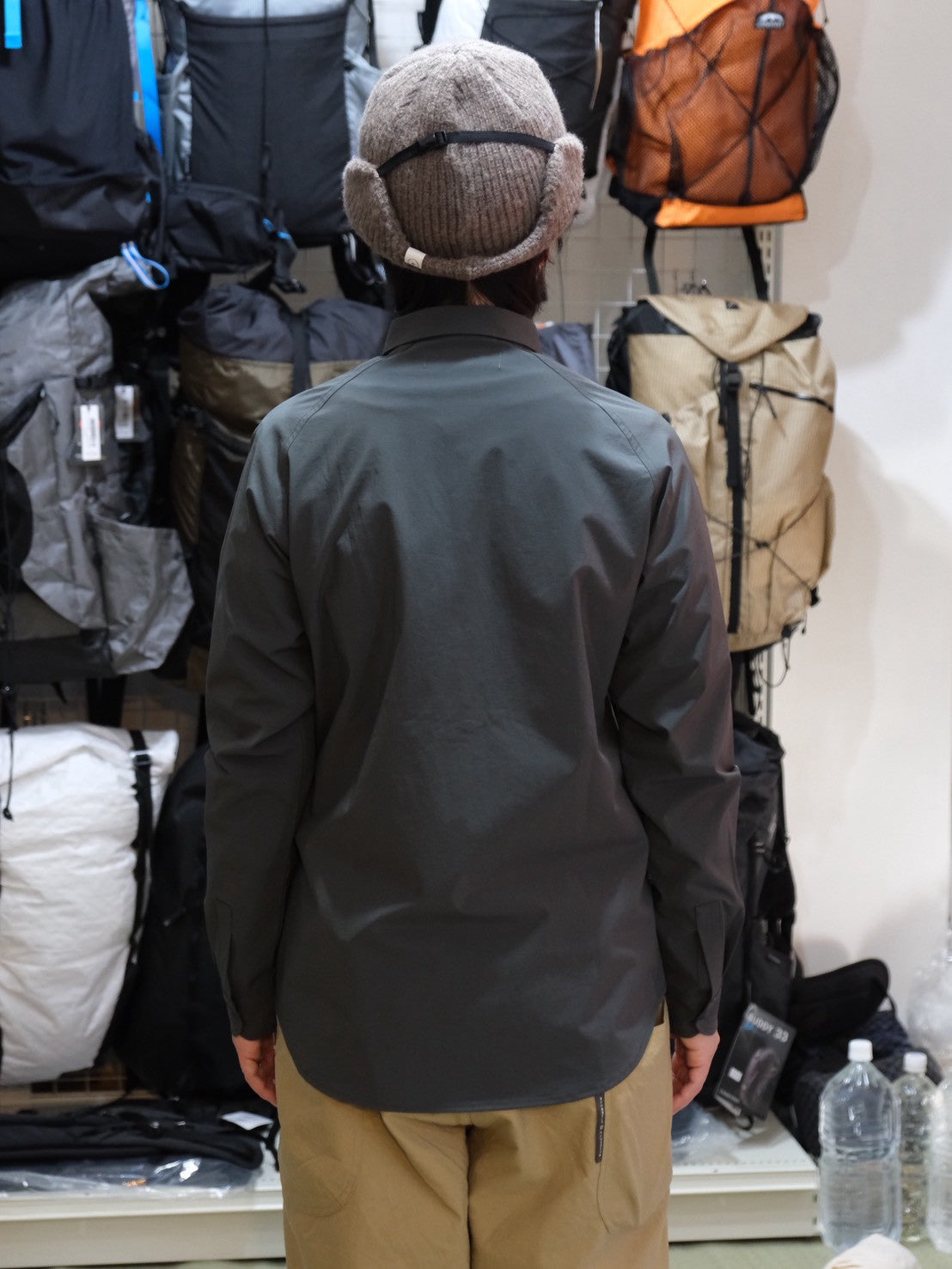 ソフトシェルのショートカラーシャツ（秋冬春）【AXESQUIN ELEMENTS】 ★旧製品の為、30％OFF