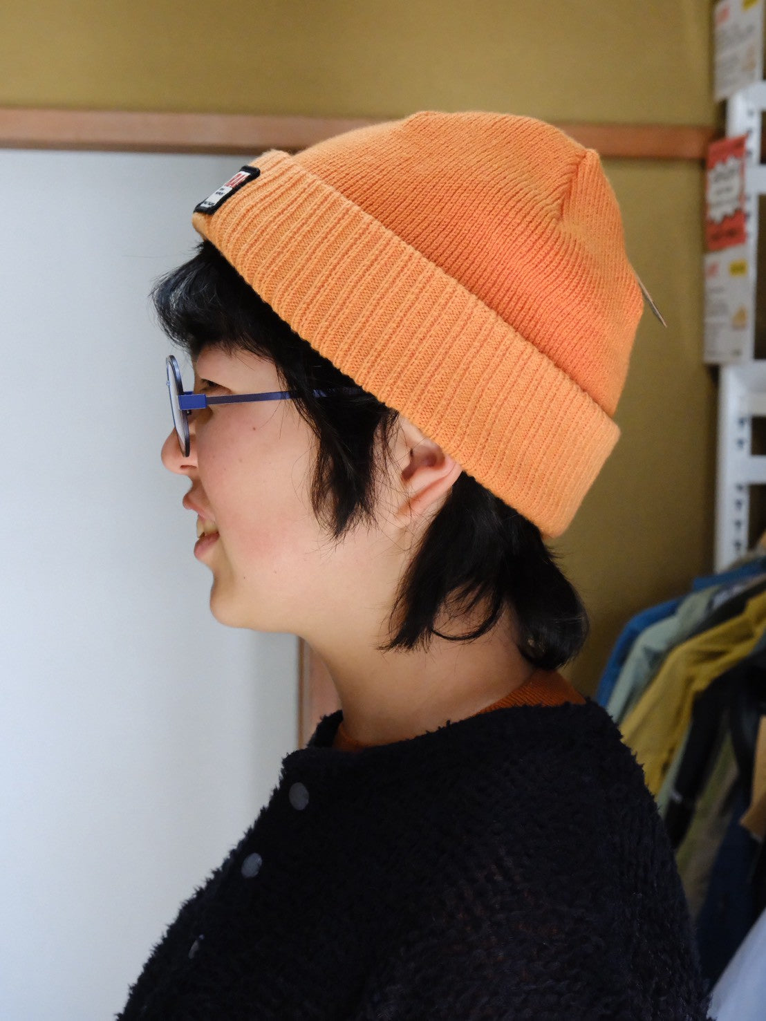Essential Beanie（ポリエステル100％／レトロなロゴ付きニット帽