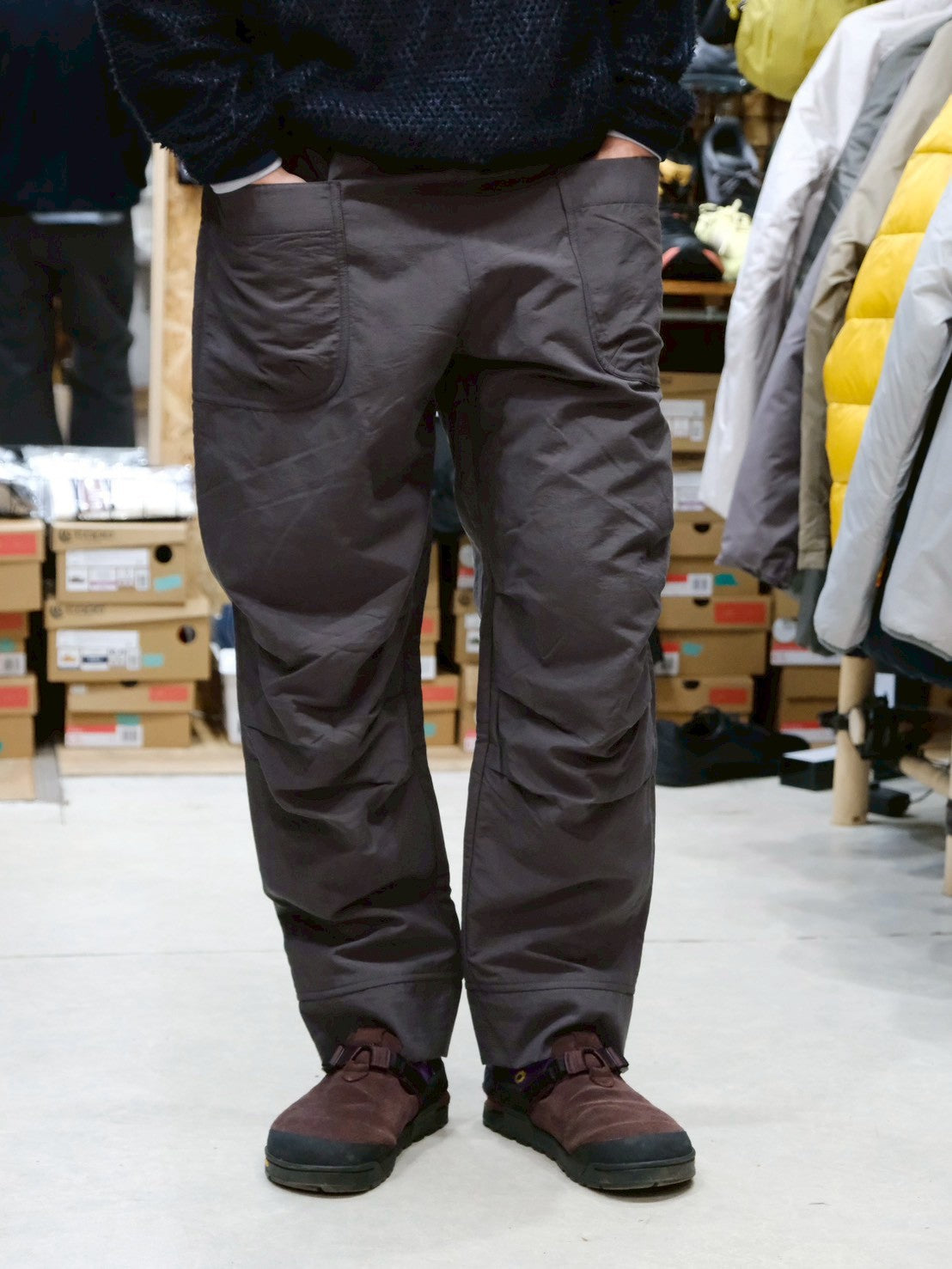 オクタライニングのパンツ（男女兼用/裏地オクタ/ビンテージ風生地）【AXESQUIN ELEMENTS】