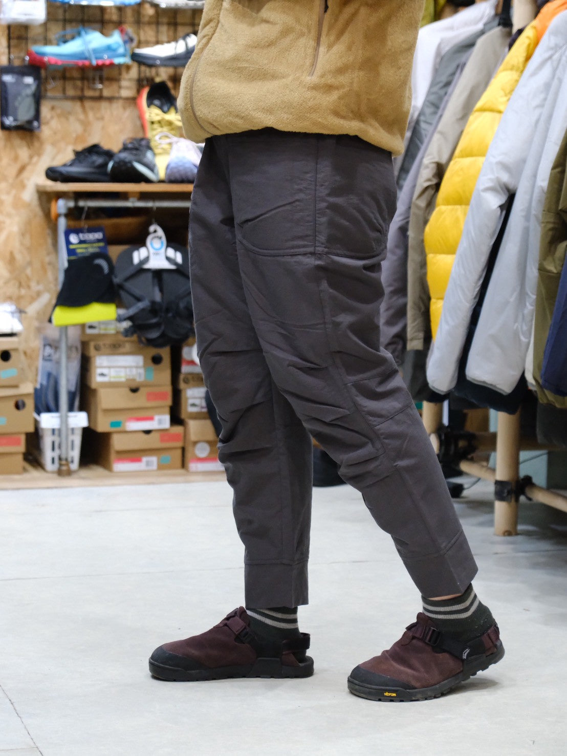 オクタライニングのパンツ（男女兼用/裏地オクタ/ビンテージ風生地）【AXESQUIN ELEMENTS】