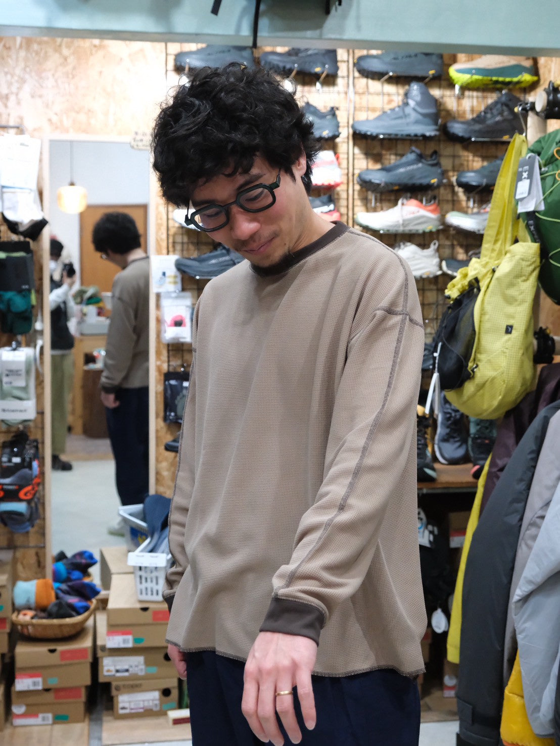 Waffle Smoothie Long T【SANKAKU STAND × AXESQUIN】