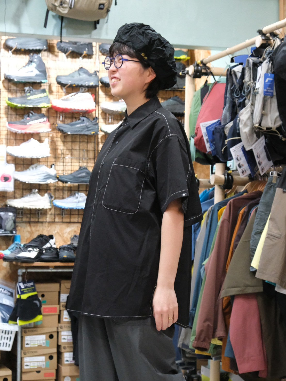 HIKE&BIKE CAVE BIG HALF SHIRTS（ポリエステル100％/ワイドな身幅で風