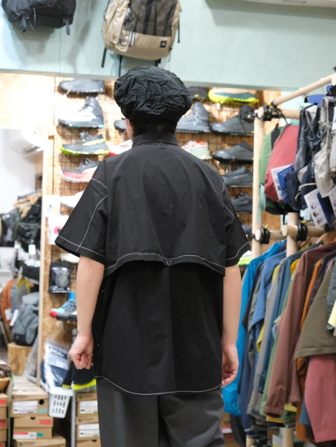 HIKE&BIKE CAVE BIG HALF SHIRTS（ポリエステル100％/ワイドな身幅で風