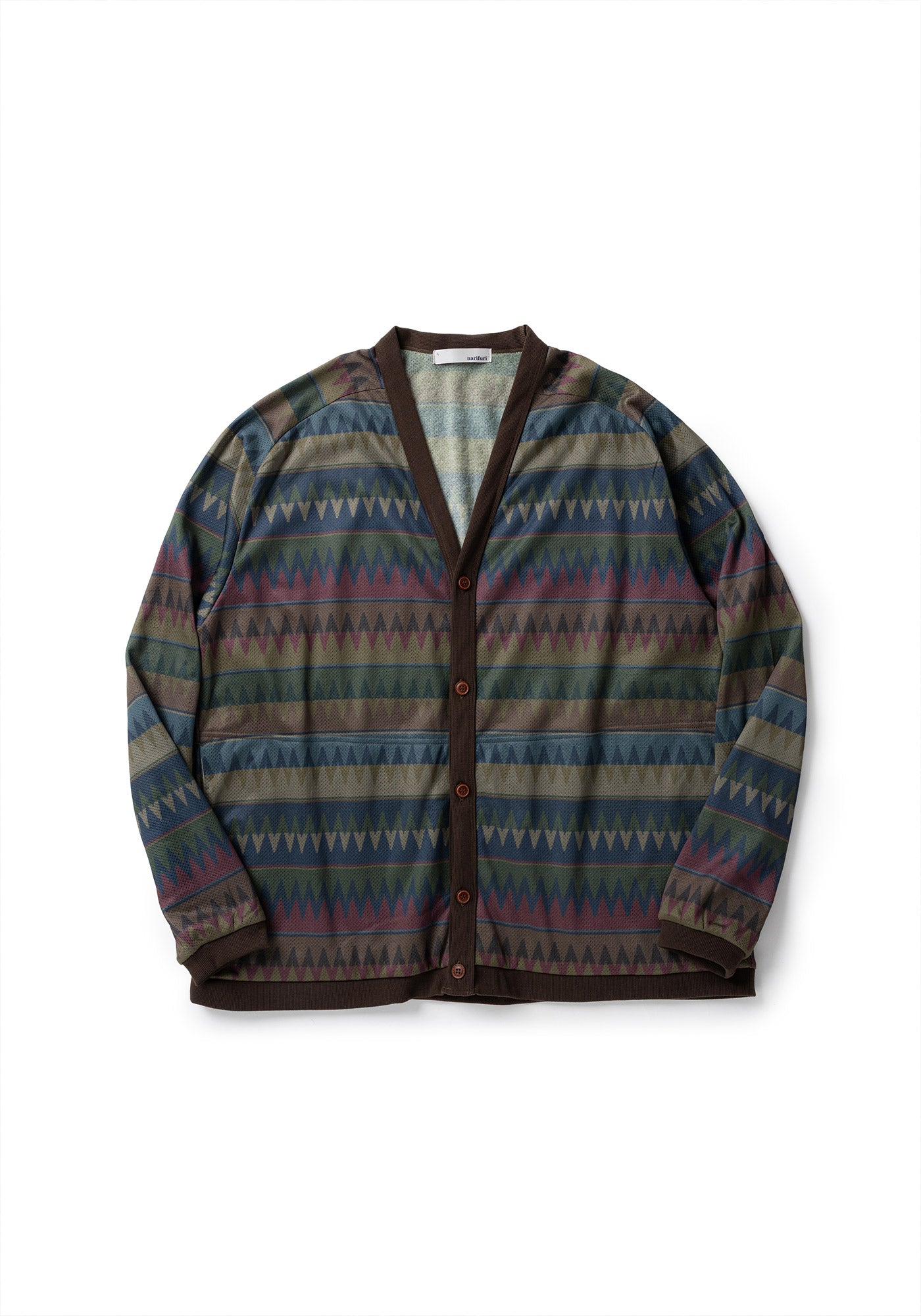 NFC Octaプリントカーディガン NF1218（総柄プリントのオクタカーディガン）【narifuri】