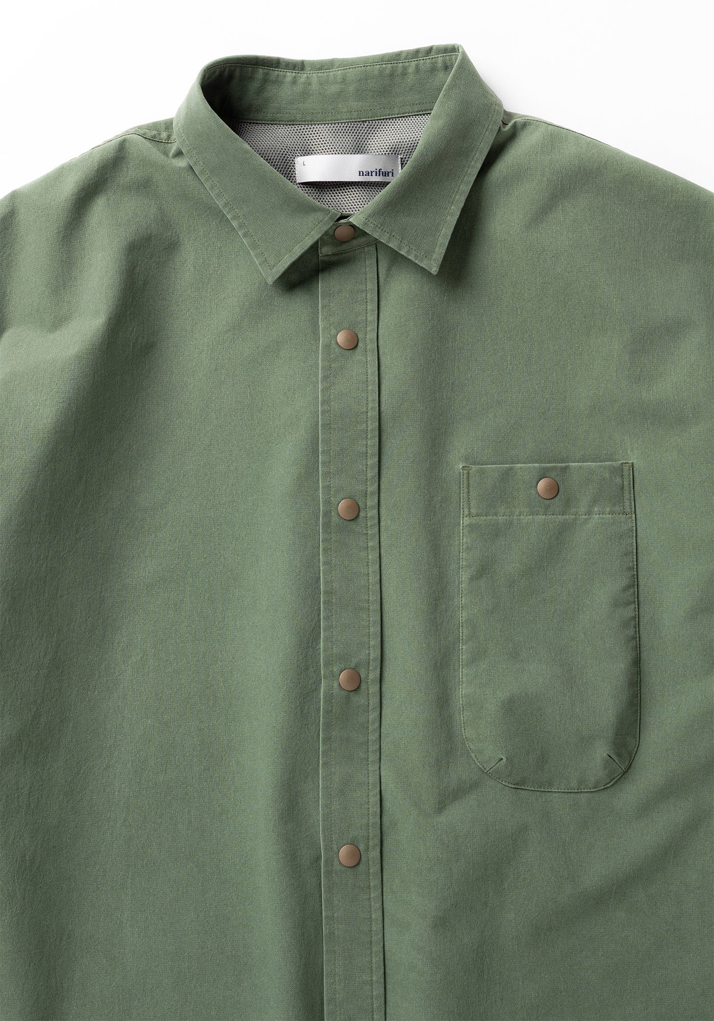 NFC ピグメントメッシュシャツ NF4059（通気性◎／ヴィンテージ感のある風合いのシャツ）【narifuri】
