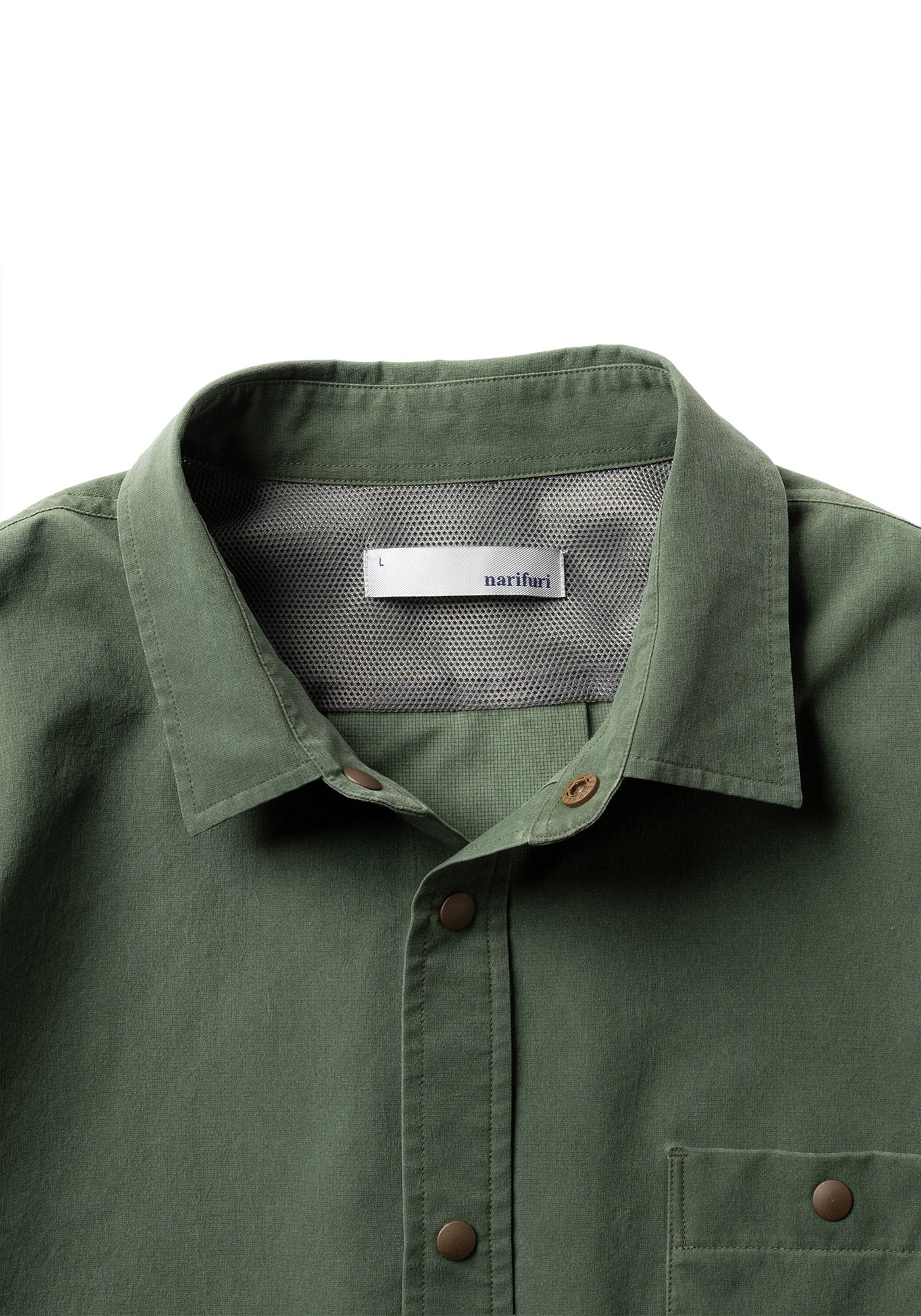 NFC ピグメントメッシュシャツ NF4059（通気性◎／ヴィンテージ感のある風合いのシャツ）【narifuri】