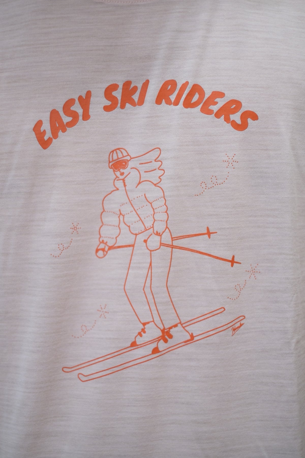 SRI.RAMANA.RITA.YOGUE×[sn] Printed L/Sleeve T-Shirt（メリノウール50％・ポリエステル50％/薄手）【[sn]】
