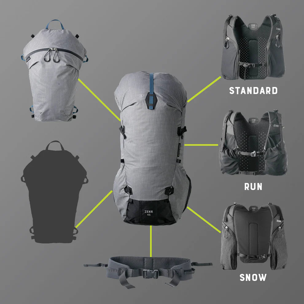 ZENN SNOW HARNESS（ZENNバックパックの全サイズに対応した雪山用ハーネス）【PAAGO WORKS】