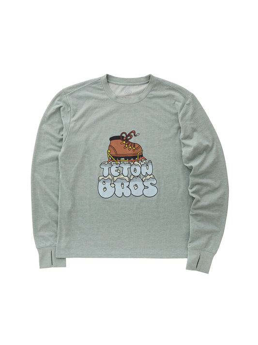 WS TB Crampon L/S Tee（伸縮性、吸汗速乾性、抗菌防臭機能を備えたロングスリーブT）【Teton Bros.】