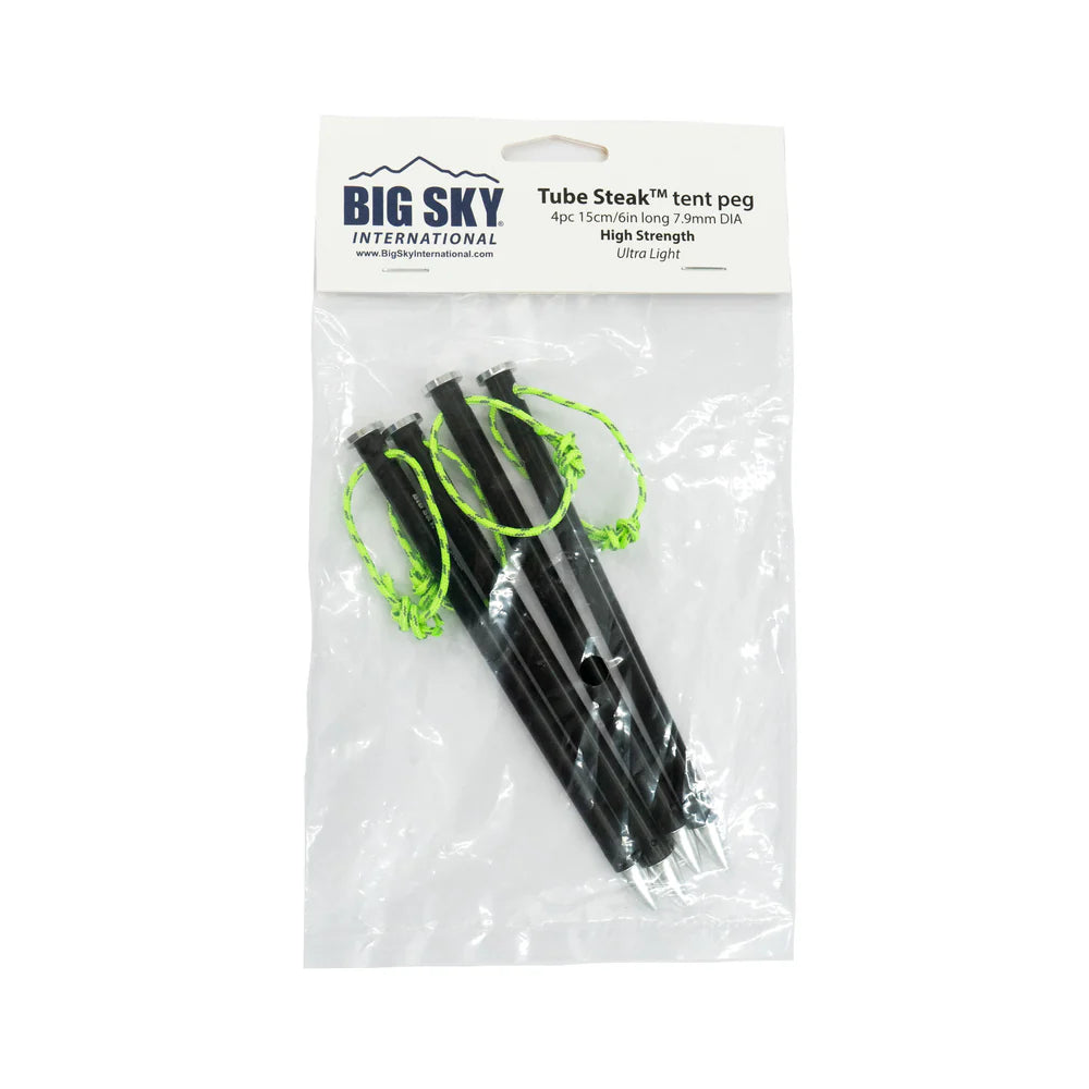 Tube Steak tent peg 15cm 4本セット（絶対にヘッドが抜けないペグ）【BIG SKY INTERNATIONAL】