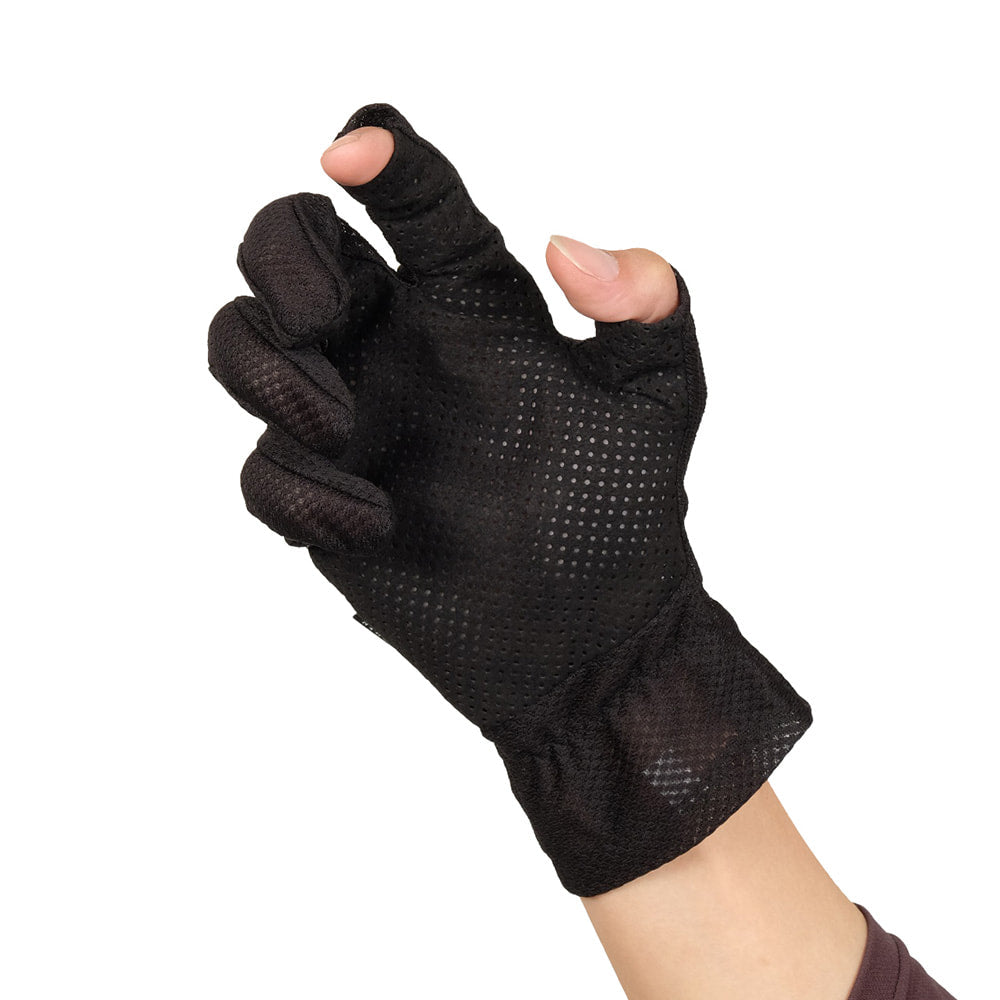 Super Fit Mesh Glove（涼しい/滑り止め付き/指出し）【AXESQUIN】